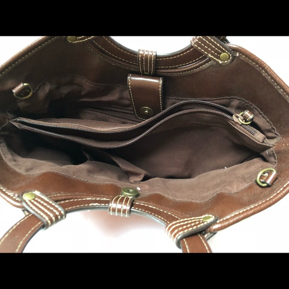 ❌SOLD Croft & Barrow Red & Brown woven purse - Picture 3 of 4